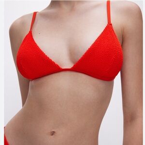 Good American Always Fits Perfect Fit Bikini Top Bright Poppy Red 5 / 2XL